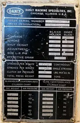 1963 DANLY D4-800-500-156-102 Straight Side Presses | CNC Pro Equipment (3)