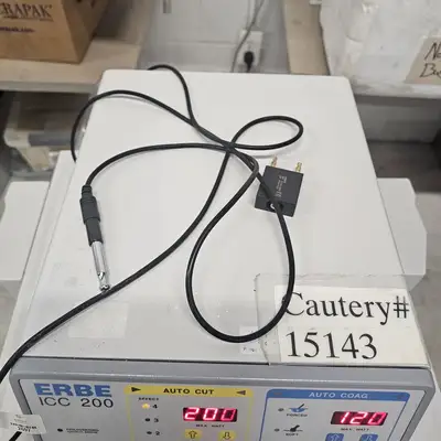 Used Erbe Erbe ICC 200 ESU w/ Foot Pedal & Power Cord , Cart Electrosurgical / Cautery Texas US | PT Medical Technologies #1458799