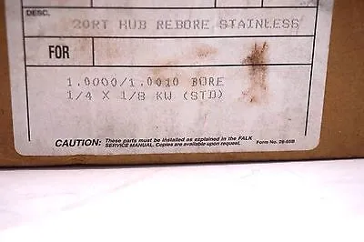 NEW FALK 3301251 20RT HUB STAINLESS STEEL