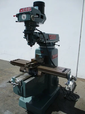 Webb Champ, Milling machine w/chrome ways, variable speed, 10" x50"table