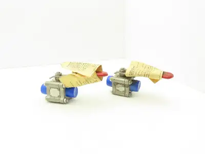 TBV 15B123636GT Stainless Ball Valve 1" Socket Weld 3Pc 1500 WOG CF3M  Lot of 2
