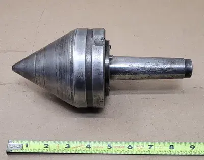 BULL NOSE LIVE CENTER, 4MT MORSE TAPER, 9IN OAL