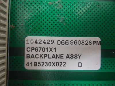 Fisher Rosemount CP6701X1 Backplane Board 41B5230X022 Rev. D Used