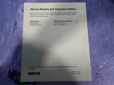 New | in-Stock MATROX MORQ/16VD Frame Grabbers & Cameras Ohio US | HGR 24 #803528