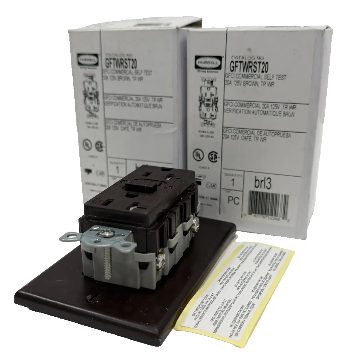 LOT OF 2 HUBBELL GFTWRST20 RECEPTACLE 20A 125V