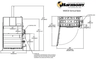 Used HARMONY TWO M60CB VERTICAL BALERS Balers Nevada US | US Recycling Equipment #1326913