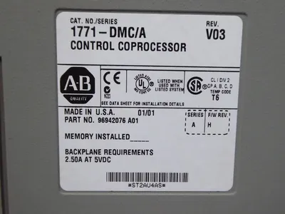 Allen Bradley 1771-DMC/A PLC-5 Control Coprocessor Module Rev. V03 Used