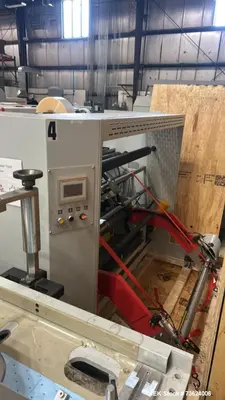 Used Wenzhou RZJD-G350J Paper Bag Making Machine with Window Unit, Hot Melt Glue & Valco Melton System