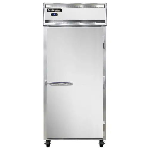 Continental 1RXSNSA 36 1/4" One Section Reach In Refrigerator, (1) Right Hinge Solid Door, Top Compressor, 115v