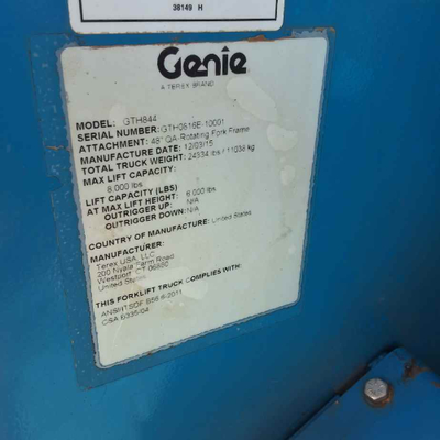 USED 2015 Genie GTH-844