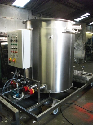 1,100 L S/S Electrically Heated Jacketed Cooker Tank