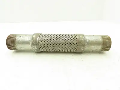 1 1/4" X 10" Flex Coupling Galvanized with Stainless 1.25 NPT