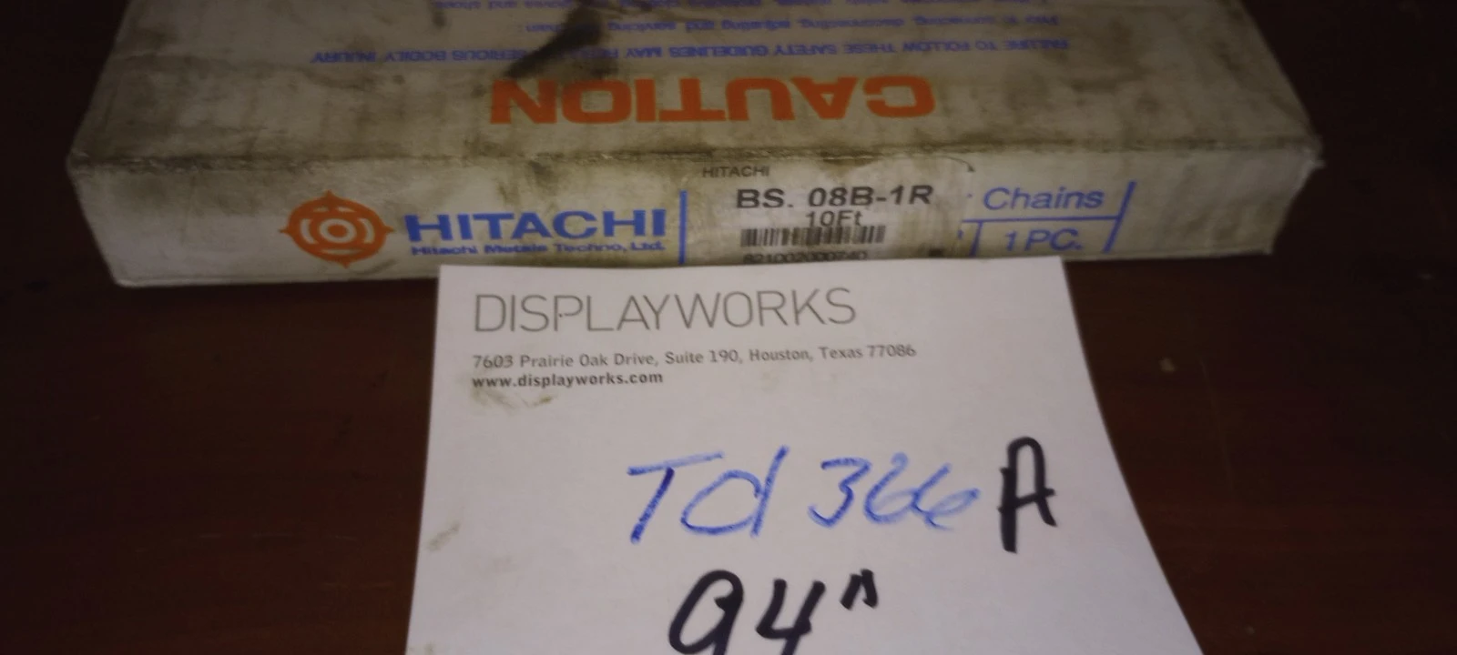 NEW Hitachi BS.08B-1R 08B-1R Roller Chain 94"c