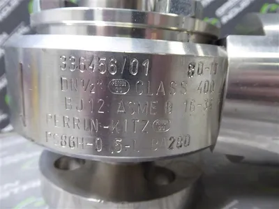 1/2" Perrin PS86H-0,5-L BA280 Series 80-M Two Way Ball Valve Class 400 Used