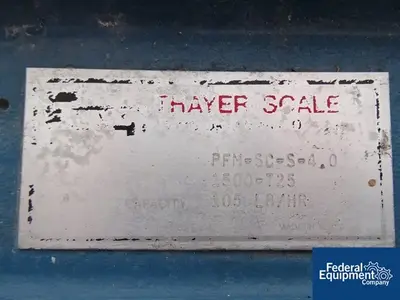 USED Thayer 2" THAYER LOSS IN WEIGHT FEEDER, MODEL PFM-SC-S-4.0