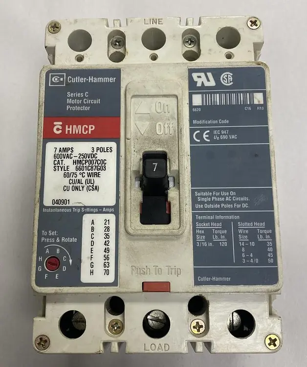 Used CUTLER-HAMMER HMCP007C0C Miscellaneous Equipment (Electrical & Power) Ohio US | Surplus Asset Holdings #1210011