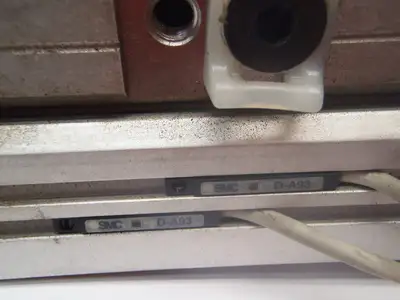 Used SMC Pneumatic Cylinder, Slide Table, Stroke ADJ. Linear Actuators Michigan US | Maverick Industrial Sales #1394970