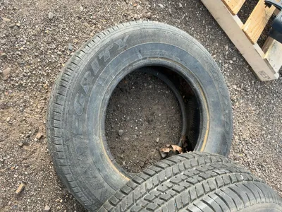 Lot of (1) General Size 205/65R15 Tire on Steel 5-lug Wheel, (1) General 185/60R15 Tire on Steel 5-l...