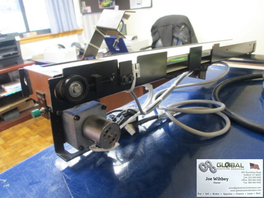 Error Co 3"W X 29"L PVC Belt Motorized Conveyor W/Keyence Electronics & Sayama Motor