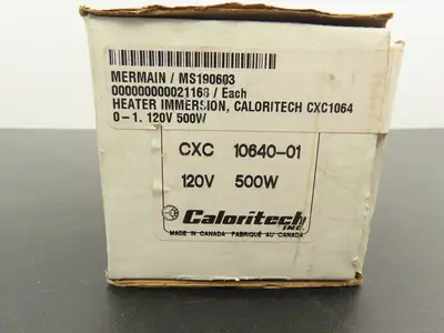 Caloritech CXC 10640-01 Immersion Heater 1" NPT 120VAC 1Ph 0.5kW
