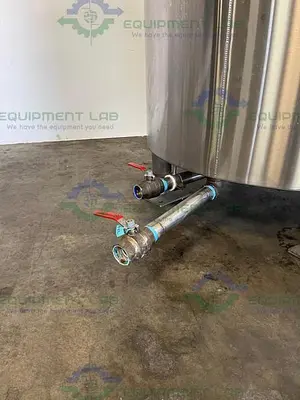 USED METAL FABRICATION 290 GALLON JACKETED GLYCOL RESERVOIR  VESSEL
