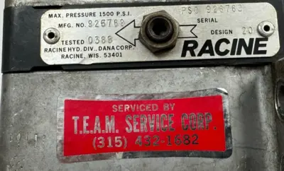 RACINE PSQ-926769 VANE PUMP 1500PSI 926769 DESIGN 20 REFURBISHED