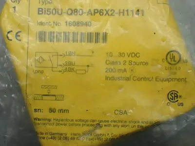 New | in-Stock TURCK BI50UQ80AP6X2H1141 Proximity Sensors Ohio US | HGR 24 #879331