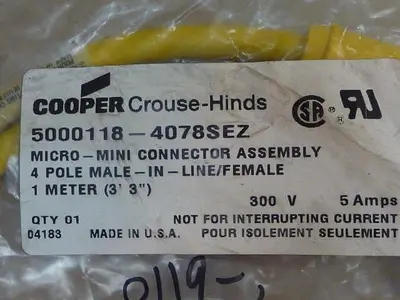 New | in-Stock COOPER 5000118-4078SEZ Cable & Wire Michigan US | Ideal Machinery #1250257