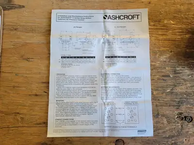 USED ASHCROFT GPAN4HT25 XTA