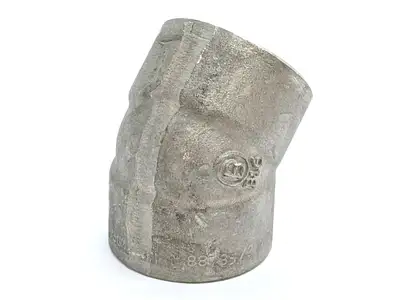 USED BEBITZ 1" SOCKET WELD 45 DEGREE PIPE ELBOW 3000 LB