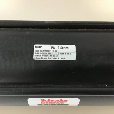 Schrader Bellows PAF118421 Air Cylinder Envelope Pressure 250PSI Series PA-2
