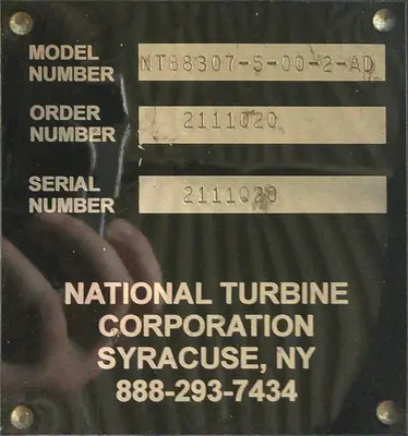 SPC9234  Blower 3,000 cfm multistage centrifugal blower, National Turbine, 200 hp