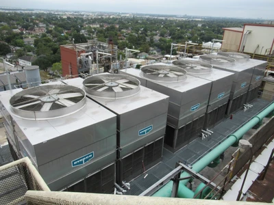 1400 Ton Evapco USS2280824L Cooling Tower 5550 GPM, 304SS