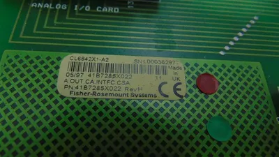 Fisher Rosemount CL6842X1-A2 Analog Termination Board 41B7285X022 Rev. H Used