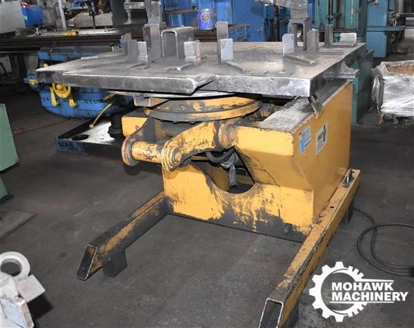 2200 LB AMERICAN EAGLE “1000-6” HYDRAULIC WELDING POSITIONER w/36” DIAMETER BASE TABLE & 36” X 48” RECTANGULAR TABLE MOUNTED ON TOP - PENDANT CONTROLS