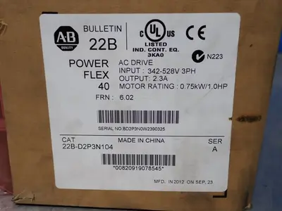 NEW 2012 ALLEN BRADLEY 22BD2P3N104
