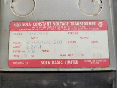 USED SOLA 23-22-125