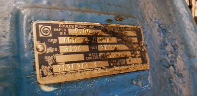 Goulds 3x4-10 Pump In-Line Process Pump w/ US Motors 75hp, 3570r