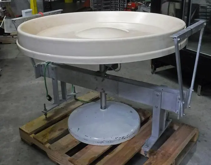 USED MOTORIZED LAZY SUSAN ROTATING WORKSTATION