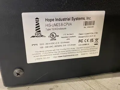 USED HOPE INDUSTRIAL SYSTEMS UNIVERSAL MOUNT TOUCHSCREEN MONITOR 23.8" SCREEN, W/ ARM EXT.