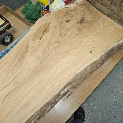 Live Edge Oak, 2" Thick, 13-17" Wide, 52" Long
