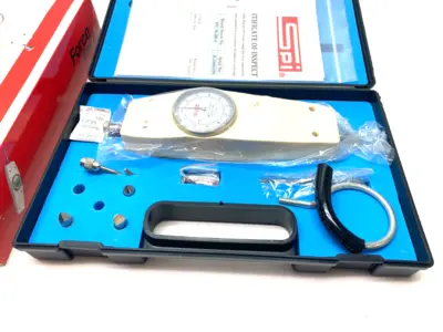 USED SPI ANALOG MECHANICAL FORCE GAUGE 45LB/22.67KG