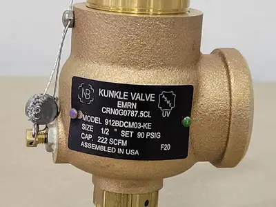 1/2", 90psig, 222scfm,  Safety Relief Valve 912BDCM03-KE