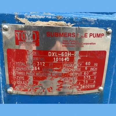 USED TOYO PUMPS DXL-60H-2