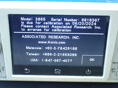 Used ASSOCIATED RESEARCH 3865 High Voltage Testers Ohio US | HGR 24 #782621