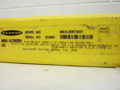 USED BANNER ENGINEERING MSXLHDR7212Y