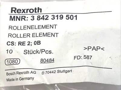 NEW BOSCH REXROTH ROLLER ELEMENT RE 45 FLAT BLACK