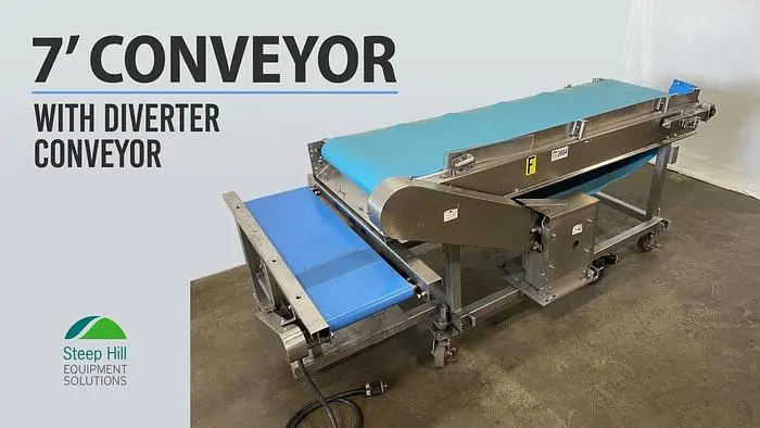 Food-Grade Conveyor With Diverter Conveyor