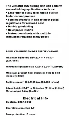 Used _UNKNOWN_ _UNKNOWN_ Paper Folders Illinois US | Tompkins Printing Equipment #1511919