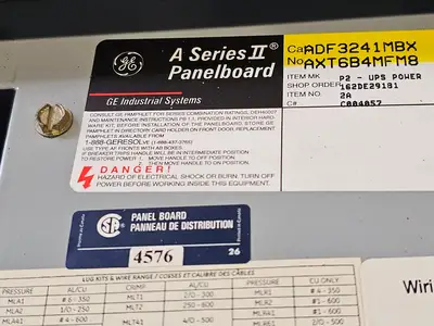 Used GENERAL ELECTRIC ADF3241MBX Switchgears British Columbia CA | Lenmark #1436200